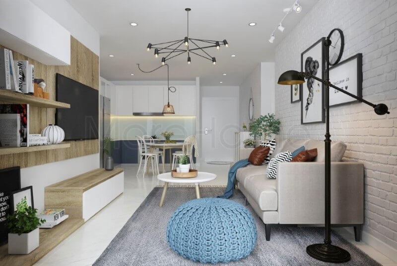 Nội thất phòng khách chung cư cuốn hút và nhẹ nhàng với lối phong cách thiết kế Scandinavia Thiết kế chung cư