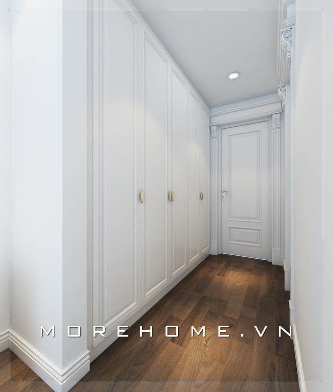 Tủ áo màu trắng mang lại vẻ đẹp sang trọng và tinh tế hơn cho căn phòng