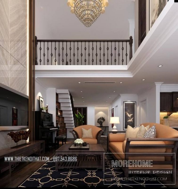 Trang trí nội thất chung cư ấn tượng với gỗ óc chó cao cấp